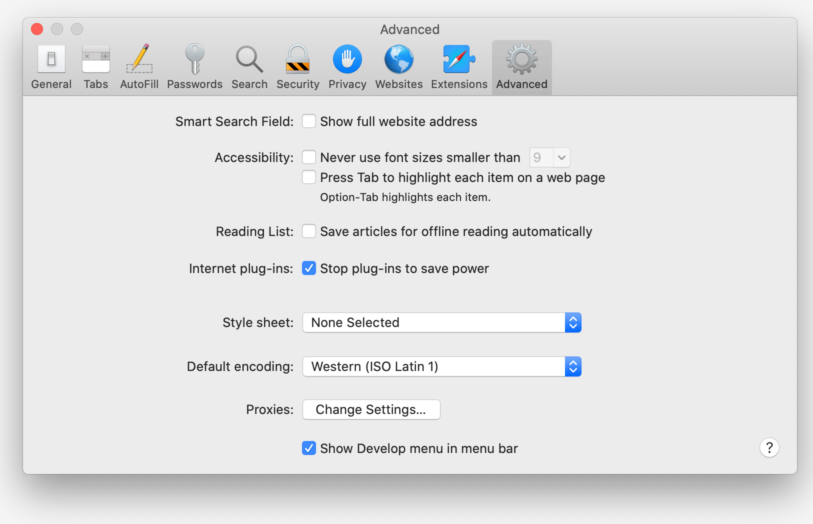 Enable developer tools on a MAC