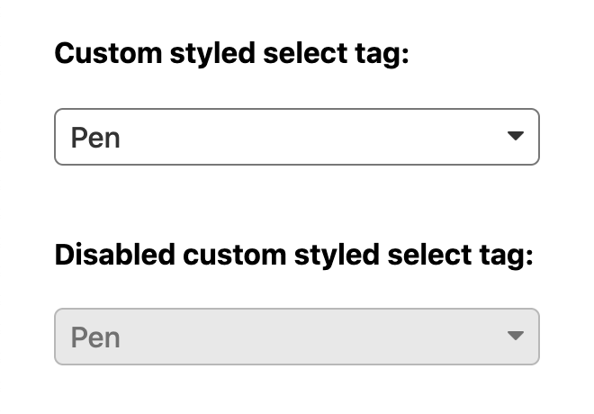 Custom styled select tag on Chrome