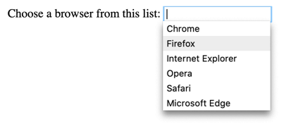 Datalist on Firefox