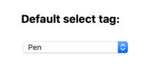 Select tag on Safari